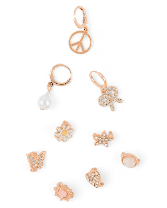 Girls Butterfly Sandal Charm 9-Pack - multi